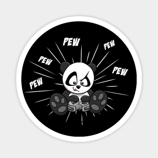 PEW PEW PEW Gaming Panda Gamer with Controller Magnet